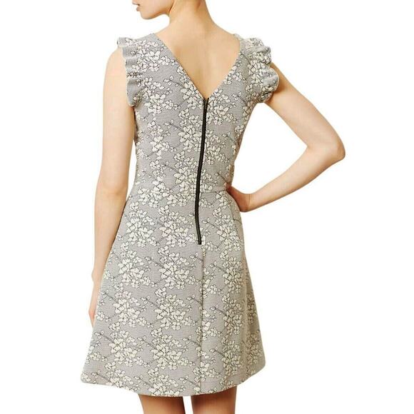 Anthropologie Tabithia Teahouse Sleeveless Textured Floral Pattern Dress Size 10 - Picture 2 of 7